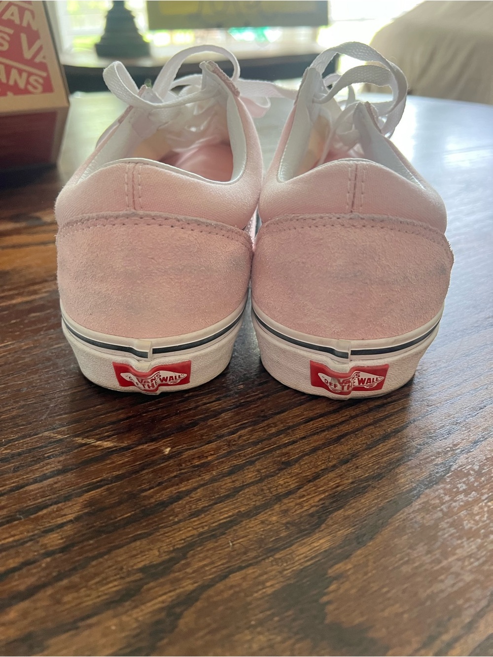 Vans Pink and White Old Skool Athletic Shoes Men’s 10 / Women’s 11.5 - Picture 5 of 6